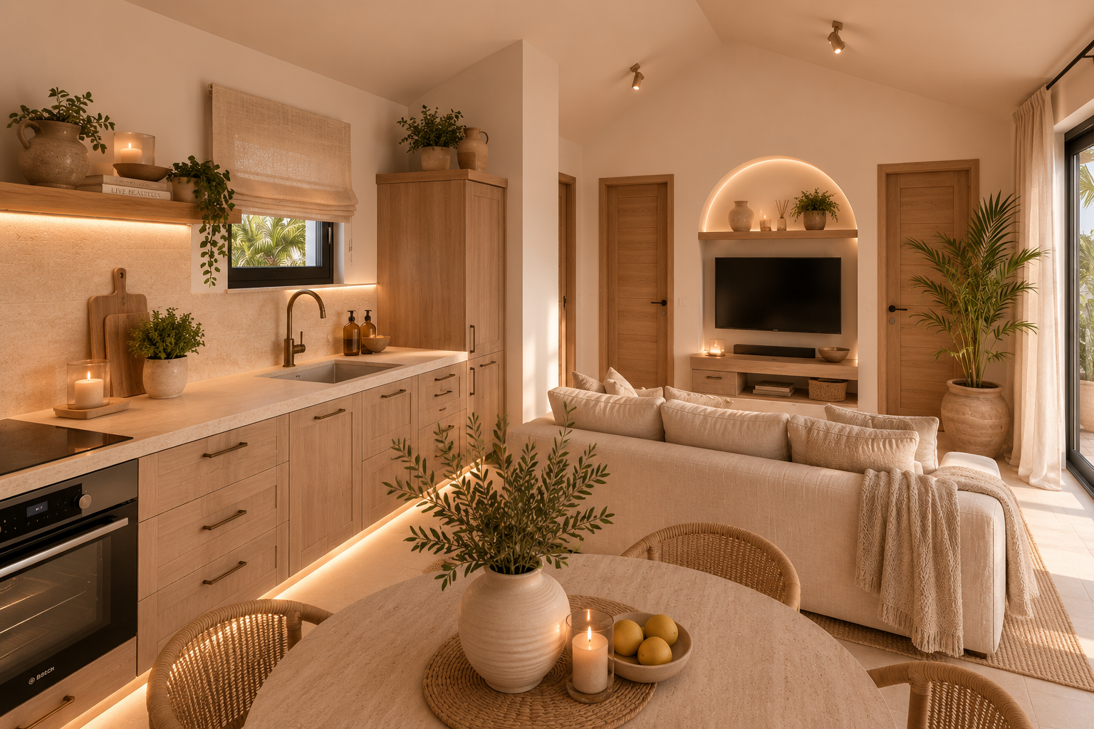 Warm evening in the home